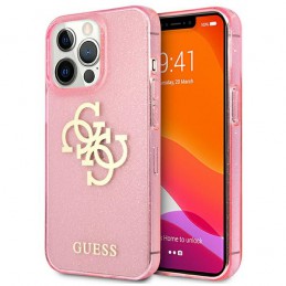 cover guess iphone 13 pro glitter pink