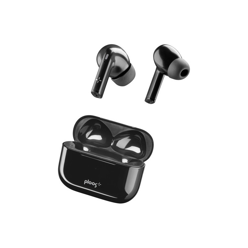 auricolare vivavoce bluetooth doppio con base di ricarica nero