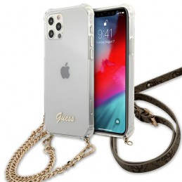 cover guess iphone 12 pro max con catena gold