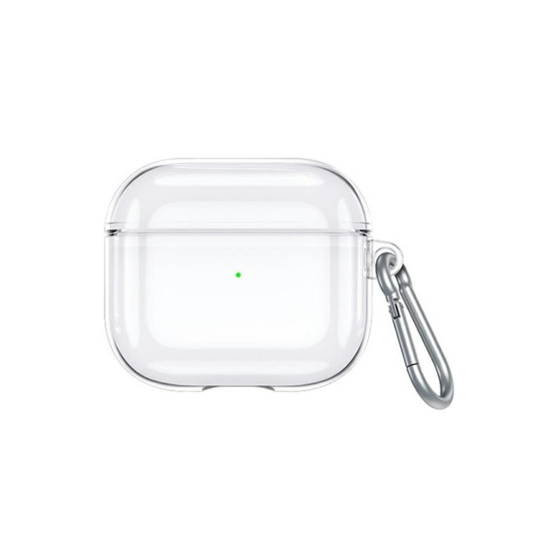 cover airpods 3 trasparente con moschettone