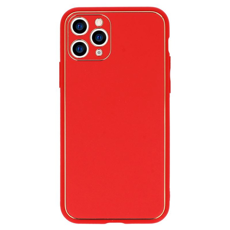 cover iphone 12 / 12 pro rivestita in pelle ecologica rossa