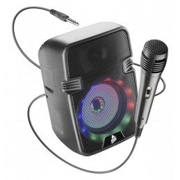 speaker bluetooth con microfono led multicolor, lettore pen drive micro sd 5 watt