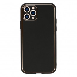 cover iphone 7/8/SE 2020 rivestita in pelle ecologica nera
