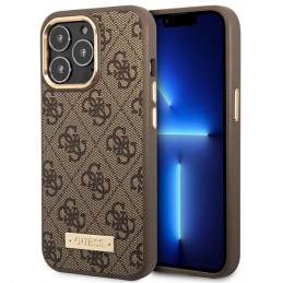 cover guess iphone 14 pro brown magsafe
