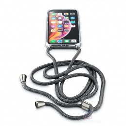 cover trasparente iphone 11 con laccio da colo regolabile nero