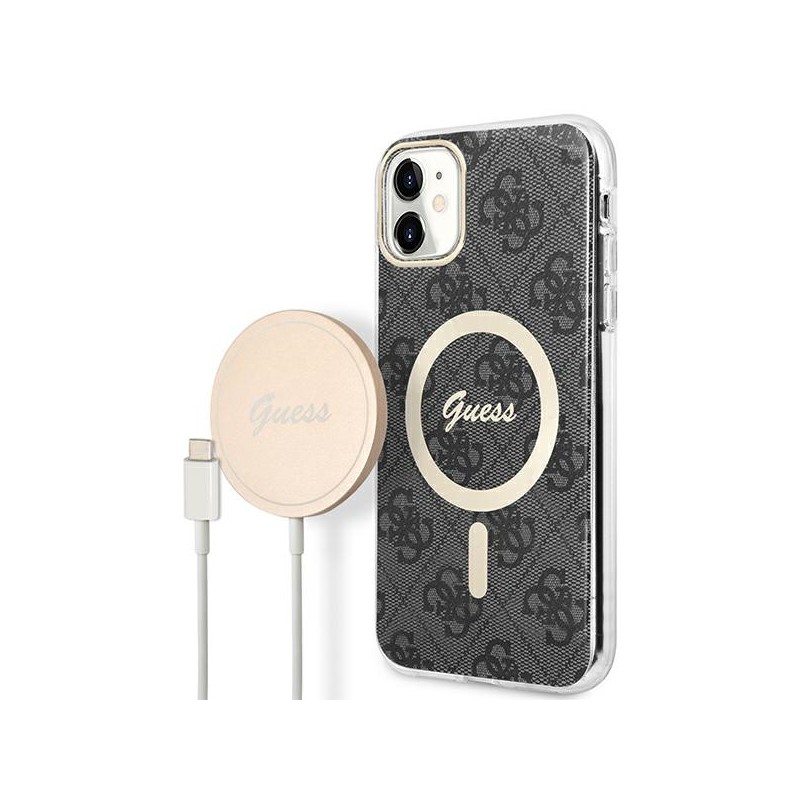 cover guess + caricabatterie magsafe iphone 11 grey