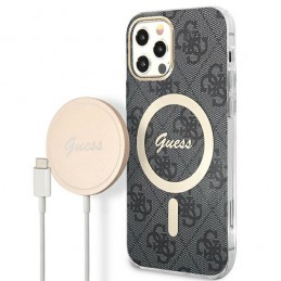 cover guess + caricabatterie magsafe iphone 12 / 12 pro grey