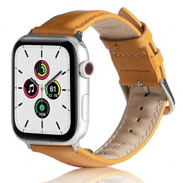 cinturino apple watch vera pelle nero 34-40-41 mm orange