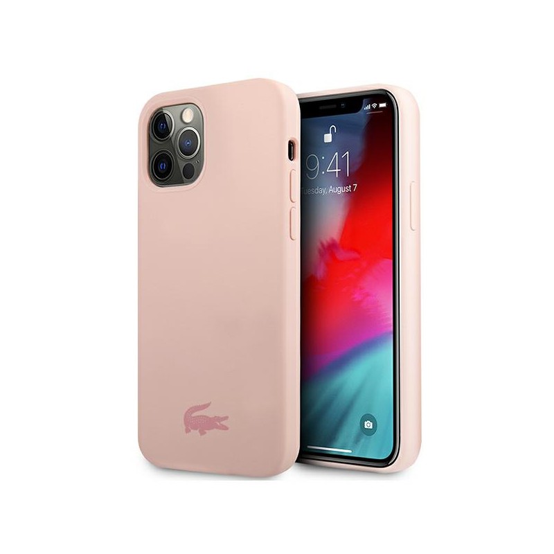 cover lacoste iphone 12 / 12 pro rosa