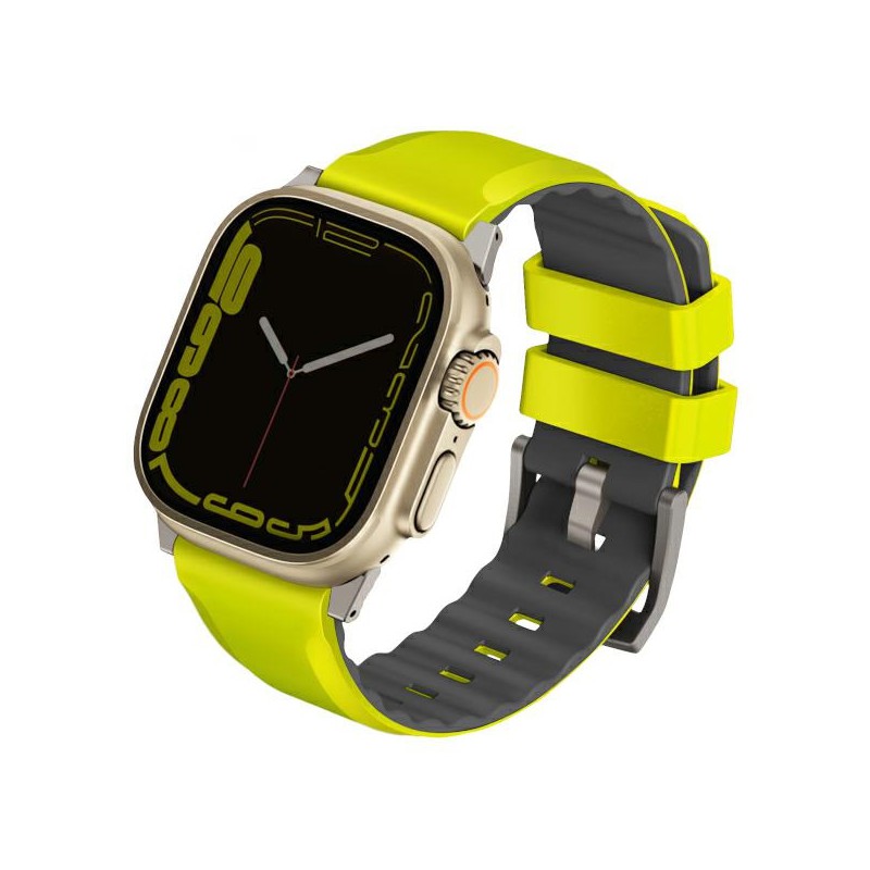 cinturino apple watch silicone airsoft 42-44-45-49 mm giallo