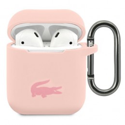 cover lacosteper airpods 1 / 2 silicone rosa