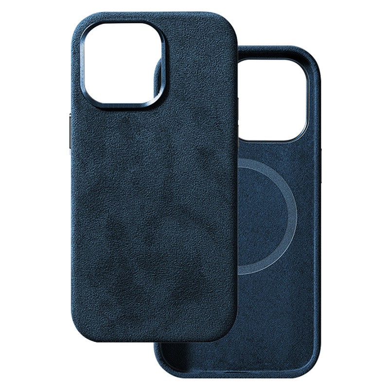 cover protettiva iphone 13 ecopelle soft touch blu magsafe compatibile