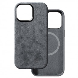 cover protettiva iphone 13 ecopelle soft touch grey magsafe compatibile