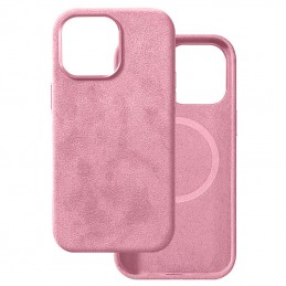 cover protettiva iphone 14 pro max ecopelle soft touch pink magsafe compatibile