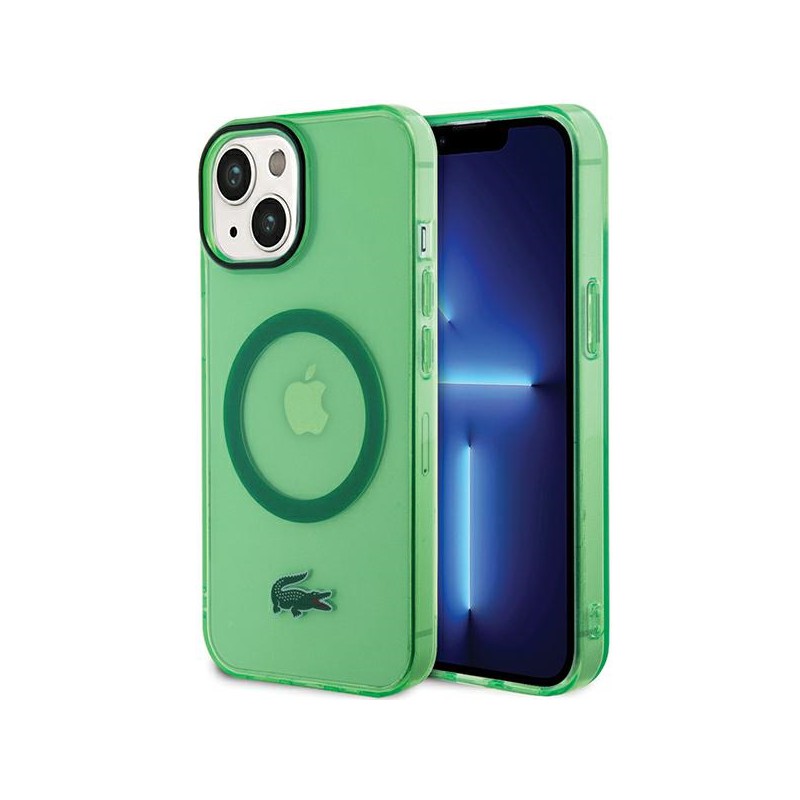 cover lacoste iphone 15 plus verde magsafe compatibile