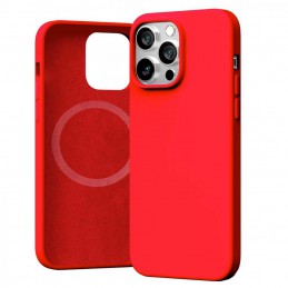 cover  silicone iphone 14 plus rossa compatibile magsafe