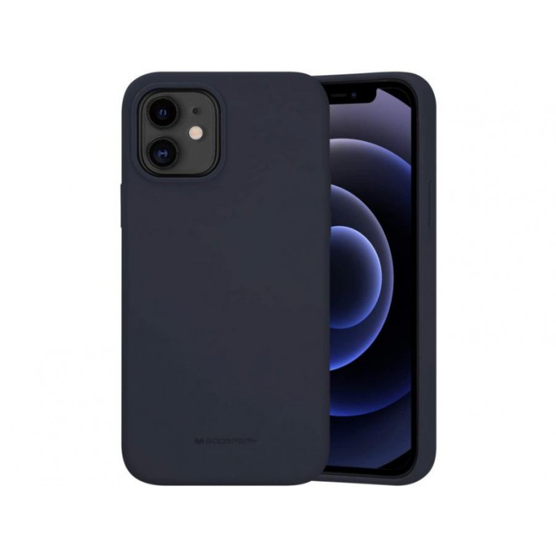 cover  silicone iphone 12 blu navy