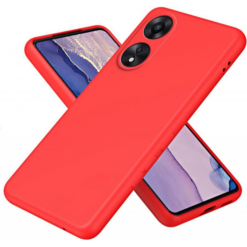 cover in silicone per oppo a58 / a78 rossa