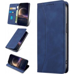 custodia a libro iphone 7/8/SE 2020 con porta carte di credito chiusura magnetica blu
