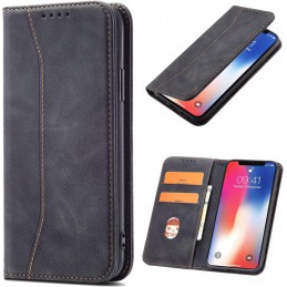 custodia a libro iphone 7/8/SE 2020 con porta carte di credito chiusura magnetica nera