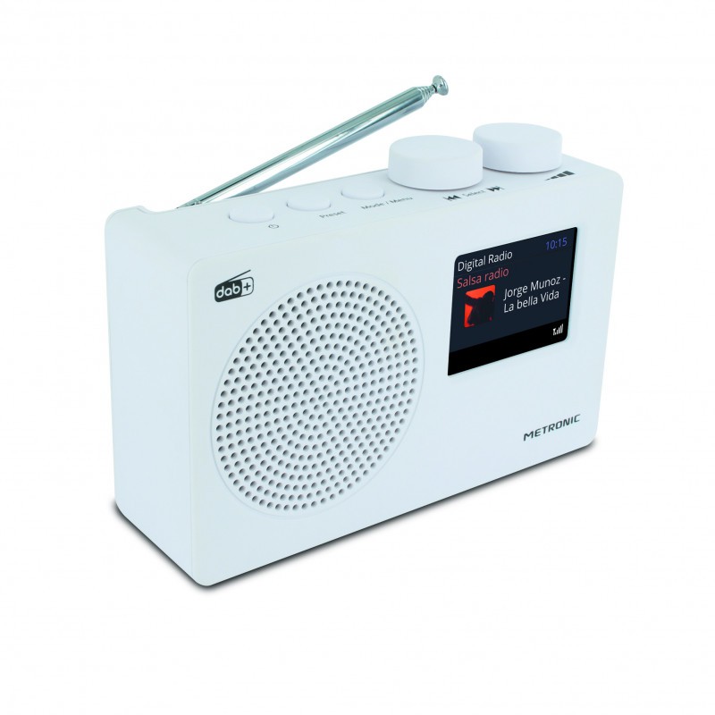 Radio digitale DAB+ e FM RDS con display a colori - bianco