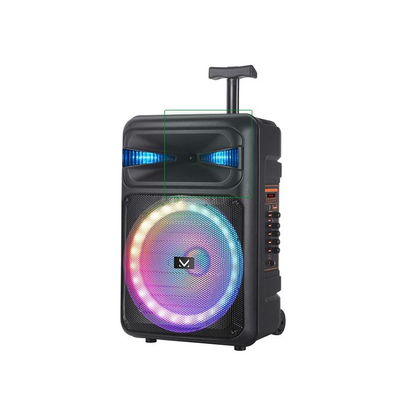 majestic FIRE 6 – Speaker bluetooth, 3 effetti luci LED, ingressi USB/microSD/AUX-IN/MIC, Batteria ricaricabile, funzione TWS, I