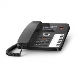 gigaset desk 800a telefono a filo con segreteria ampio display e vivavoce nero
