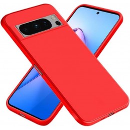 cover silicone per google pixel 8 rossa