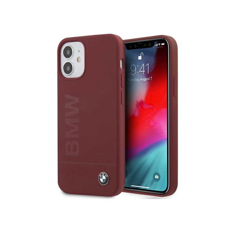 COVER BMW IN SILICONEE IPHONE 12 mini  ROSSA