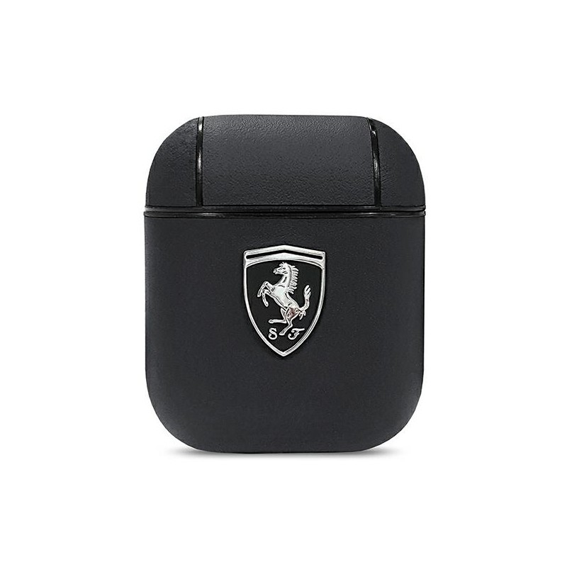 cover ferrari airpods 1 / 2 effetto pelle nero