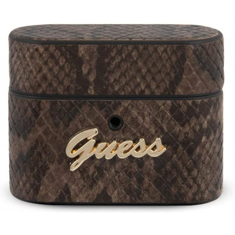 COVER GUESS AIRPODS PRO EFFETTO SNAKE BROWN