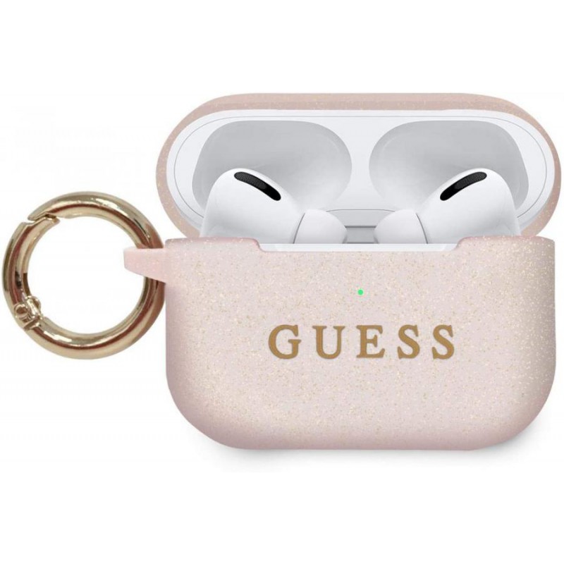 cover guess airpods pro silicone rosa chiaro