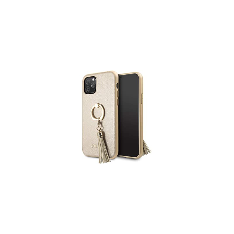 COVER GUESS IPHONE 11 PRO BEIGECON ANELLO GOLD