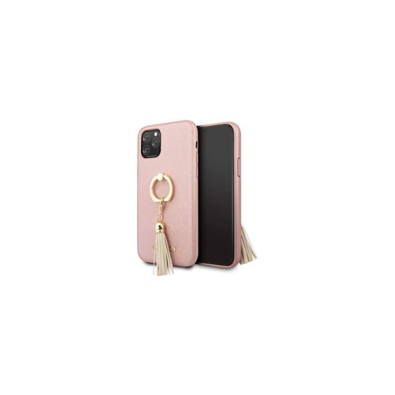 COVER GUESS IPHONE 11 PRO ROSEGOLD CON ANELLO GOLD