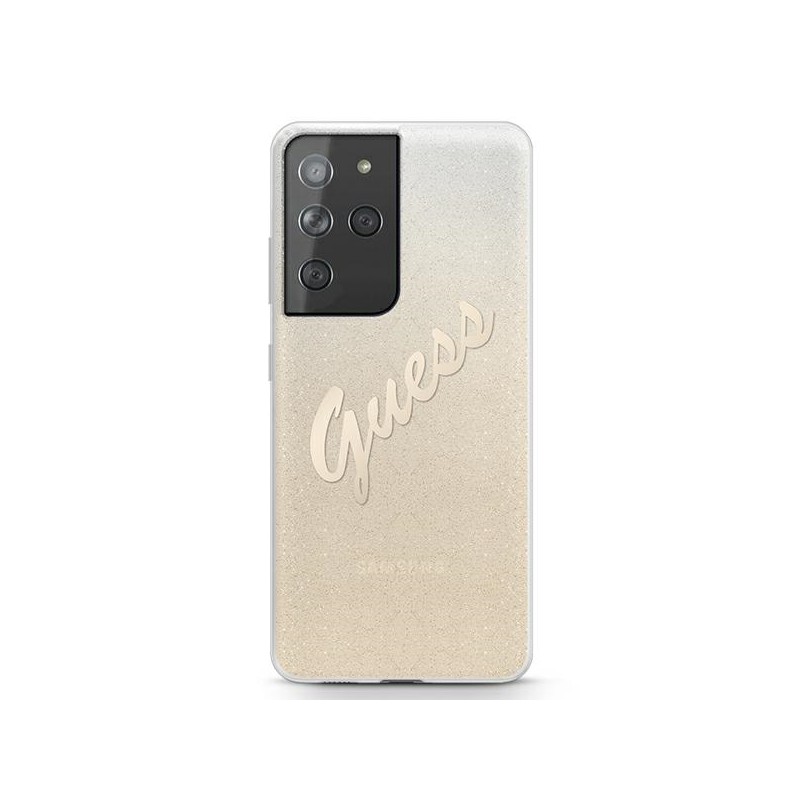 COVER GUESS SAMSUNG GALAXY S21  ULTRA GLITTER GOLD