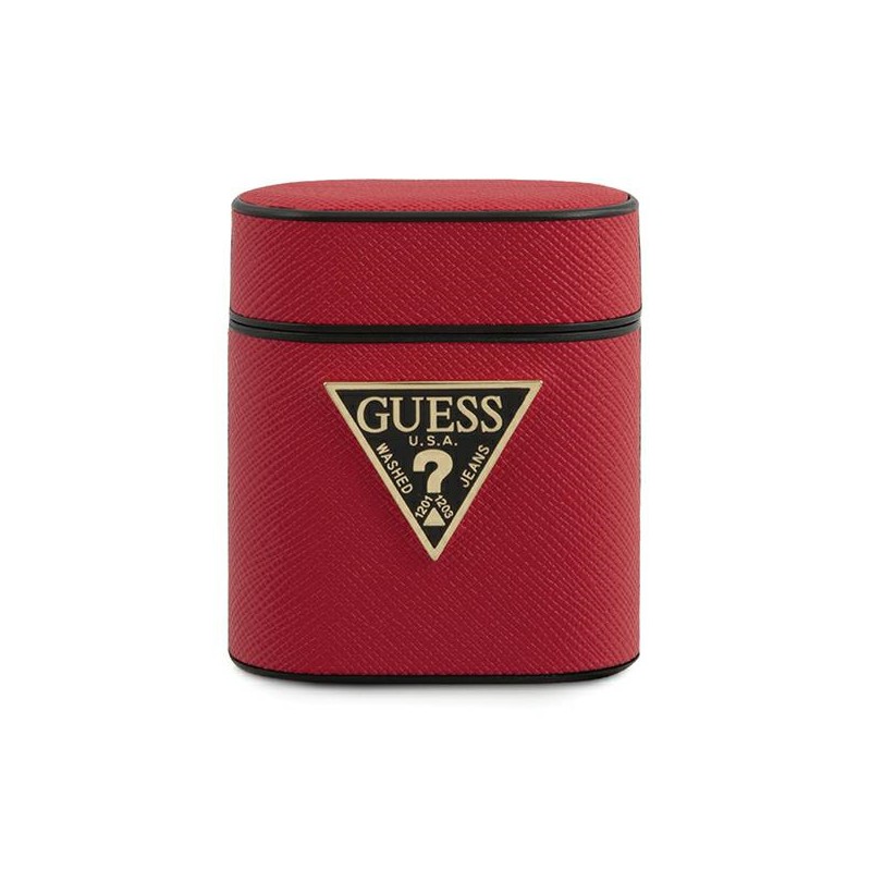 COVER GUESS SATINATA RED PER AIRPODS 1/2