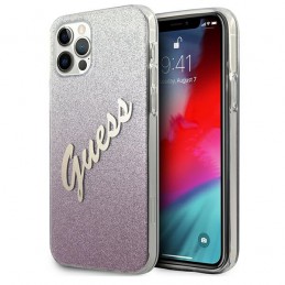 COVER HARD GUESS GLITTER APPLE IPHONE 12 /12 PRO PINK