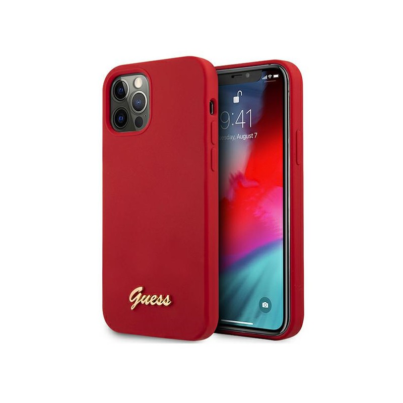 COVER SOFT TOUCH GUESS ROSSA IPHONE 12 / 12 PRO
