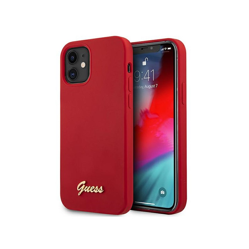 COVER SOFT TOUCH GUESS ROSSA IPHONE 12 mini