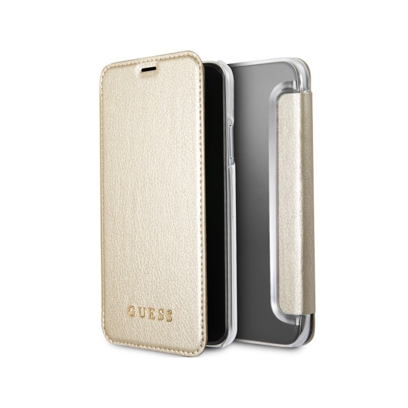 CUSTODIA BOOK IRIDESCENT GUESS COLLECTION IPHONE X GOLD