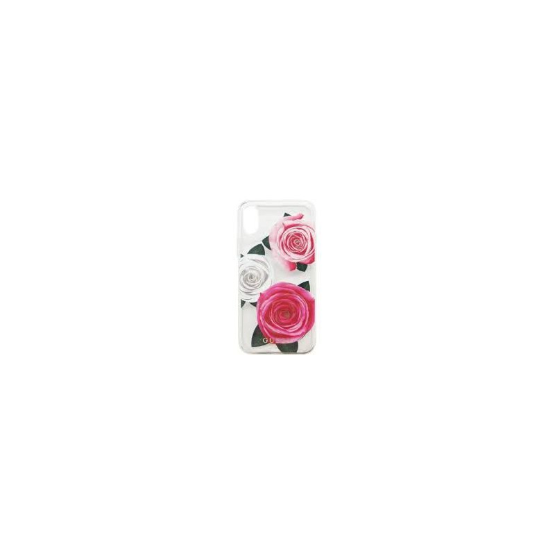 GUESS COVER HARD CASE PINK ROSES IPHONE X
