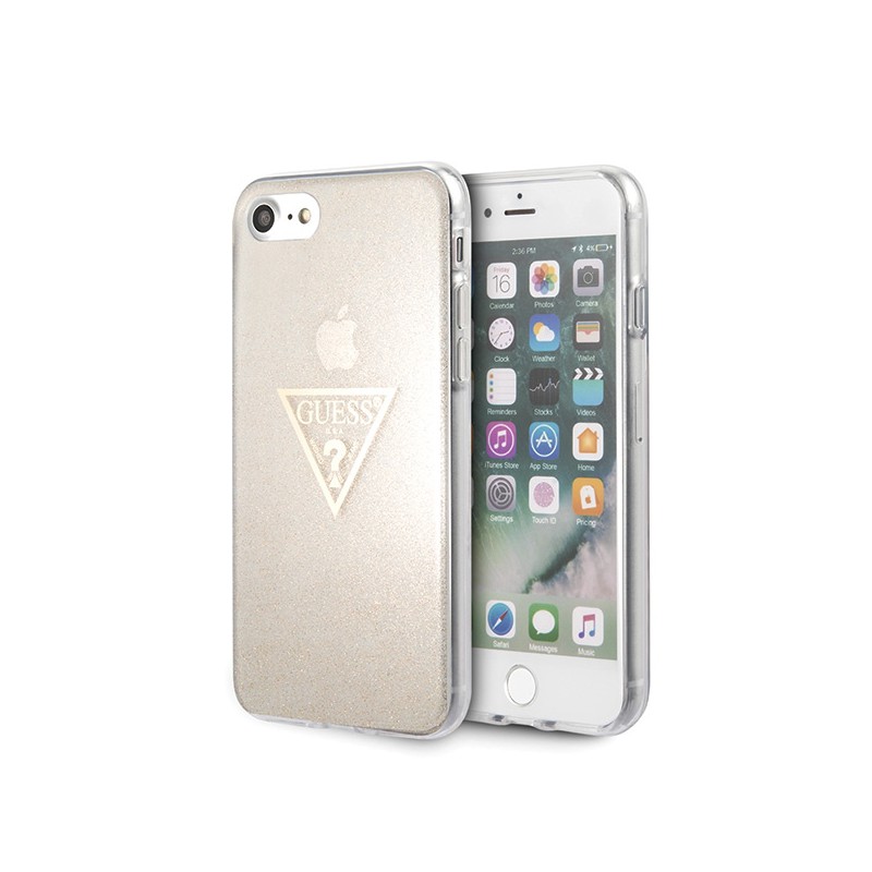 COVER GUESS IPHONE 7/8 GLITTER LOGO GOLD