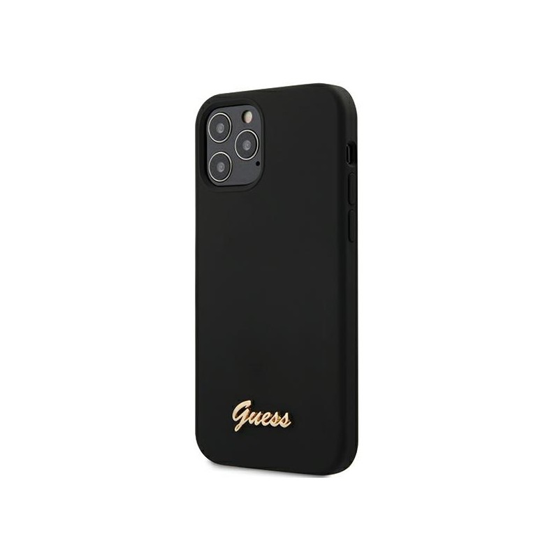 COVER GUESS IPHONE 12 / 12 PROTPU SOFT TOUCH NERA