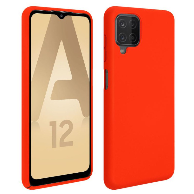 cover in silicone per samsung a12 rossa