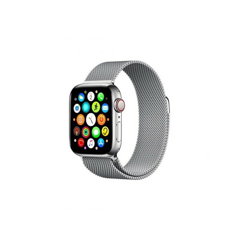 cinturino apple watch 44 mm metallo silver