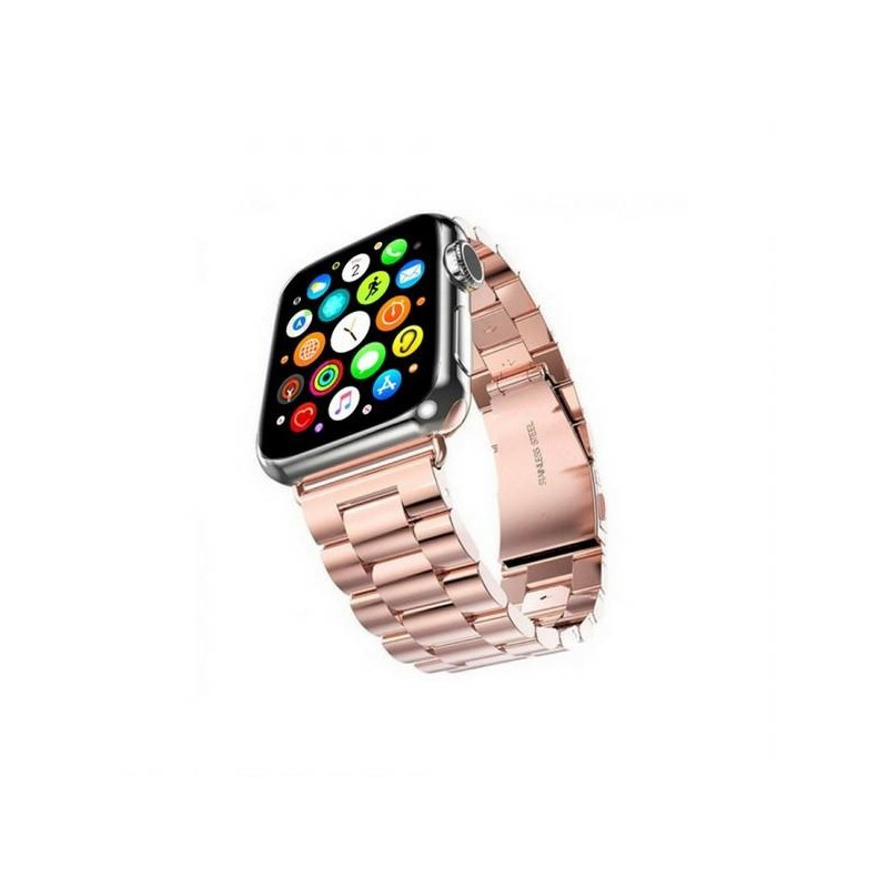 cinturino apple watch 44 mm metallo rose gold